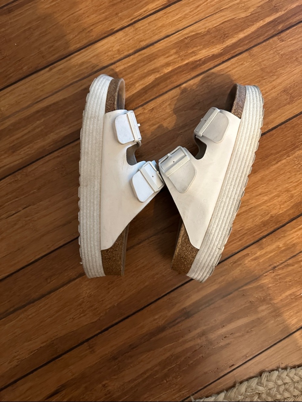 Papillio women’s White Double-Buckle Slide Sandals - Picture 4 of 4